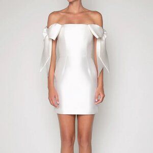 Alexia María Isabella Silk & Wool Mini Dress – White, Size 0 (Worn Once)